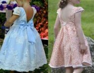 149- دانلود الگو آماده سایزبندی کودک پیراهن مهمانی دخترانه